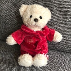 FAQ Schwarz Bear Cream Plush Pajama Gown Holiday Girl Boy Baby Toddler Toy